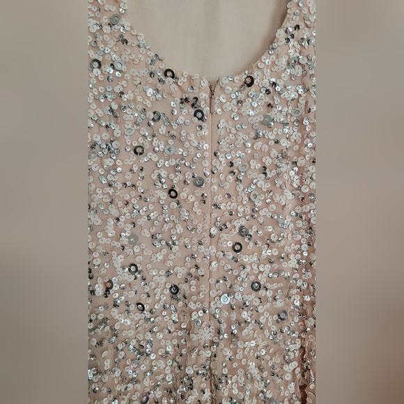 NWT Adrianna Papell Womens Short-Sleeve All Over Sequin Gown, SZ 12 - Picture 7 of 10